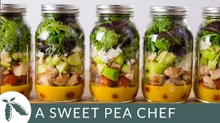 Make-Ahead Mason Jar Salads For The Week + A Killer Clean Honey Mustard Dressing! | A Sweet Pea Chef