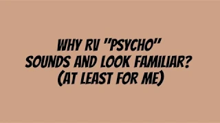 Why RV´s "Psycho" sound and look so familiar?