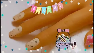 Easy EASTER nail art🌷🐰 #shorts