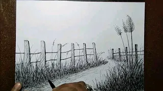 Realistic grass drawing || How to draw grass on the way