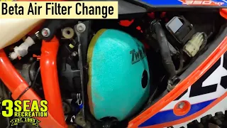2020+ Beta Motorcycle Air Filter Install, Make A Great Seal, 2 or 4 Strk Dirt Bike Air Filter Change