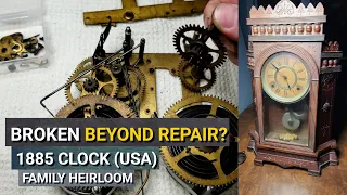 Broken 1885 Gilbert Clock (Restoration)