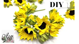 DIY/МК 🌿🌺🌿ОБРУЧ ІЗ СОНЯХАМИ😲без МОЛДІВ І ШАБЛОНІВ