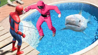 GTA 5 Epic Ragdolls | Spiderman vs Squid Game Guard Jumps/Fails Ep.1 (Funny Moments)