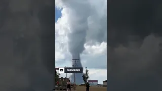 Strange Landspout Emerges In Canada Town, Shocks Beachgoers Viral Video #shorts