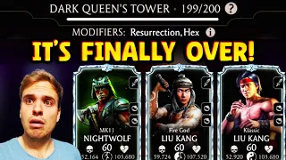 MK Mobile. Fatal Dark Queen's Tower Battles 197-199. This Tower is FINALLY OVER!