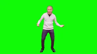 Путин танцует на зеленом фоне футаж в 60 ФПС