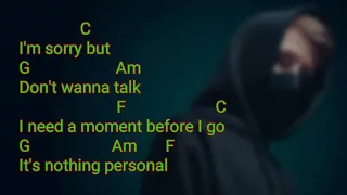 Alan Walker, Sabrina Carpenter & Farruko - On My Way (Lyric and Chord)