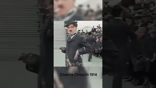 Colorized rare footage of Charlie Chaplin in 1914 #shorts #colorized #history