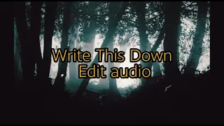 Ｗｒｉｔｅ Ｔｈｉｓ Ｄｏｗｎ - slowed and reverb