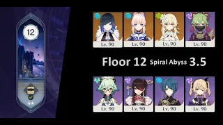 Spiral Abyss - Floor 12 - 3.4 - Kuki Hyperbloom & Sucrose Taser