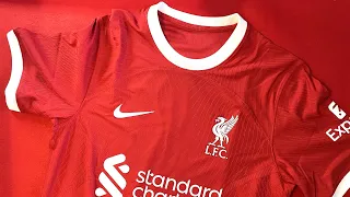 New Liverpool FC 23/24 NIKE Home Kit Hands On Review.