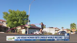 Las Vegas woman wins Guinness World Record for largest hula hoop spun