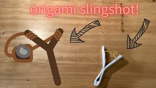 How to make an origami sling shot! Easy! 5 mins!