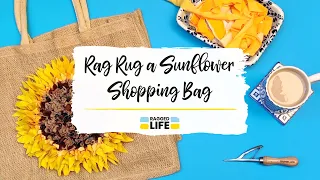 How to Rag Rug a Sunflower Shopping Bag with Ragged Life