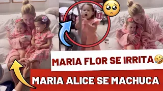 VIRGÍNIA MOSTRA MARIA ALICE CHORANDO E MARIA FLOR IRRITADA COM MASSAGEM 😱🤣