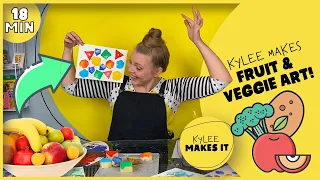 Kylee Makes Fruit and Vegetable Art! | Learn Food Facts and Create Prints with Fruits & Veggies!
