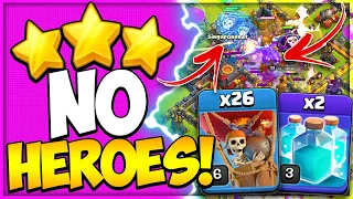 Overpowered No Hero 3* Attack You Will Love! TH10 Electrone LaLoon Attack Strategy in Clash of Clans