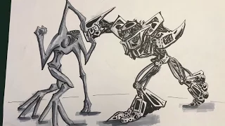 Lets draw 1: Monster vs Mech