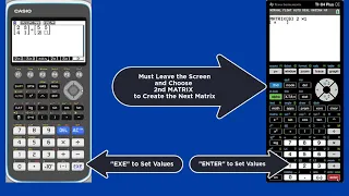 Activity 14: Computing with Matrices w/Casio fx-CG50 Prizm vs. TI84+ CE Graphing Calculators