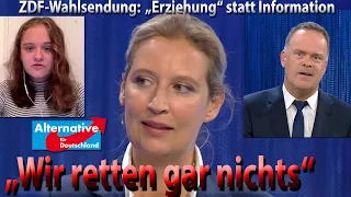 Wie in einer ZDF-Wahlsendung mit Alice Weidel (AfD) beim Klima manipulativ Stimmung gemacht wird