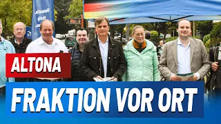 AfD-Fraktion vor Ort mit Dirk Nockemann und Dr. Bernd Baumann in Altona
