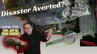 It had the wrong fluid!  WJ QuadraDrive Service - Axles, NV247 Transfer Case - Fluid Change How-To