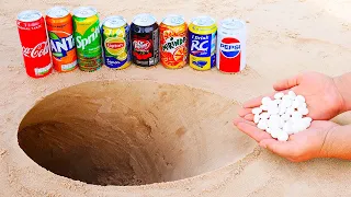 Mirinda, Lipton, Coca Cola, Pepsi, RC Cola, Fanta, Sprite, Dr Pepper vs Mentos Underground!