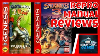 Earthworm Jim and Streets of Rage 3 Repro Manuals from Retro Repair Corner