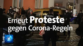 Erneut Proteste gegen Corona-Maßnahmen in Deutschland