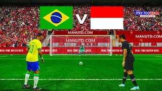 Brazil vs Indonesia Penalty Shootout 2023 - PES Gameplay