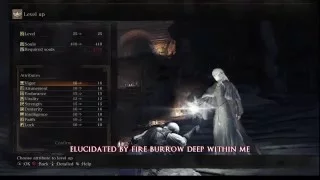 Dark Souls III Firekeeper level up chant / speech