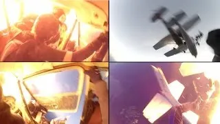 EPIC Plane Crash Filmed with 4 GoPros