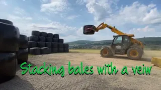 Stacking bales with a JCB 536-60 and a view. Episode 67