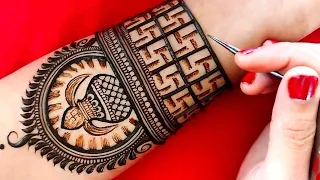 Wedding Special Bridal Mehndi Designs |Kalash Swastik Indian Bridal Mehandi |Full Hand Dulhan Mehndi