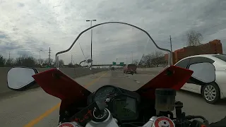 Car cuts me off on my Aprilia RSV4!! Why I rarely ride in Tulsa or any large city for that matter.