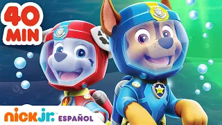 Paw Patrol, Patrulla de cachorros | ¡40 minutos de los mejores rescates de la Patrulla Marina!