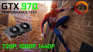 GTX 970 | Spider-Man Remastered PC Performance test | 720p, 1080p, 1440p AMD FSR 2.0