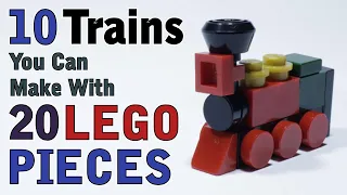 10 Trains you can make with 20 Lego pieces