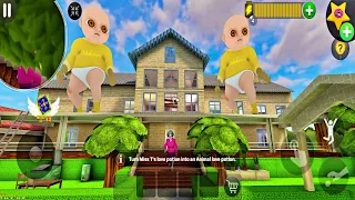 Big Update Scary Teacher 3D Giant Twin Baby in Yellow on Miss T House Android Gameplay