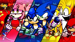 Sonic, Tails, Knuckles, Amy, Eggman: Character Evolution in Friday Night Funkin' [All Episodes]