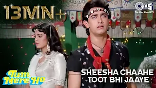 Sheesha Chaahe Toot Bhi Jaaye | Tum Mere Ho | Udit Narayan | Aamir Khan, Juhi Chawla | 90's Hits