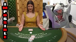 The Most IMPOSSIBLE BlackJack Session Ever !!