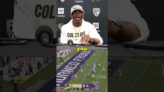 Deion Sanders defending his son Shedeur after Colorado's upset win 💯