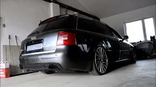 Audi Rs6 4b c5 launch control Stage 2 540ps 700Nm EXHAUST FLAMES AK47 🔥