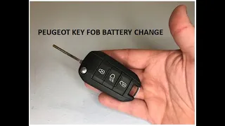 Peugeot 208 308 3008 Key Fob Battery Replacement