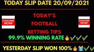 football betting tips and predictions today  20/09/2021