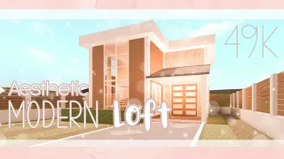 Aesthetic Modern Loft house - 49k - BLOXBURG SPEED BUILD