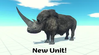 New Update! Woolly Rhino Vs Every Unit ARBS | Animal Revolt Battle Simulator