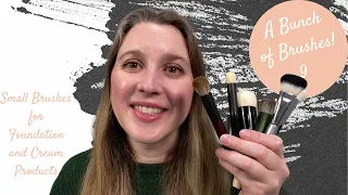 SMALL BRUSHES FOR FOUNDATION, CREAM BLUSH, BRONZER, AND HIGHLIGHT: Fude & Synthetic Brushes